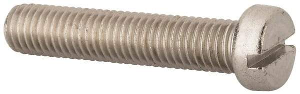 Value Collection - M10x1.50 Metric Coarse, 50mm Length Under Head Slotted Drive Machine Screw - Fillister Head, Grade 316 & A4 Stainless Steel, Uncoated, Without Washer - Industrial Tool & Supply