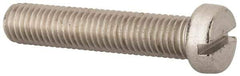 Value Collection - M10x1.50 Metric Coarse, 50mm Length Under Head Slotted Drive Machine Screw - Fillister Head, Grade 316 & A4 Stainless Steel, Uncoated, Without Washer - Industrial Tool & Supply