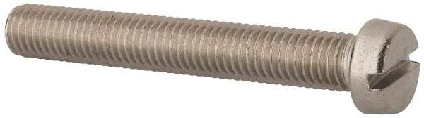 Value Collection - M10x1.50, 70mm Length Under Head Slotted Drive Machine Screw - Fillister Head, Grade 316 & A4 Stainless Steel, Uncoated, Without Washer - Industrial Tool & Supply
