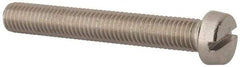 Value Collection - M10x1.50, 70mm Length Under Head Slotted Drive Machine Screw - Fillister Head, Grade 316 & A4 Stainless Steel, Uncoated, Without Washer - Industrial Tool & Supply