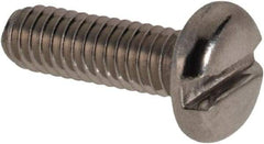 Value Collection - M2.5x0.45 Metric Coarse, 8mm Length Under Head Slotted Drive Machine Screw - Pan Head, Grade 316 & A4 Stainless Steel, Uncoated, Without Washer - Industrial Tool & Supply