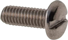 Value Collection - M3x0.50 Metric Coarse, 8mm Length Under Head Slotted Drive Machine Screw - Pan Head, Grade 316 & A4 Stainless Steel, Uncoated, Without Washer - Industrial Tool & Supply