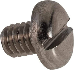 Value Collection - M4x0.70 Metric Coarse, 5mm Length Under Head Slotted Drive Machine Screw - Pan Head, Grade 316 & A4 Stainless Steel, Uncoated, Without Washer - Industrial Tool & Supply