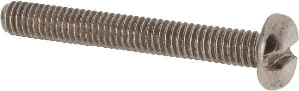Value Collection - M4x0.70 Metric Coarse, 30mm Length Under Head Slotted Drive Machine Screw - Pan Head, Grade 316 & A4 Stainless Steel, Uncoated, Without Washer - Industrial Tool & Supply