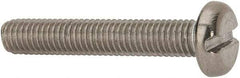 Value Collection - M5x0.80 Metric Coarse, 30mm Length Under Head Slotted Drive Machine Screw - Pan Head, Grade 316 & A4 Stainless Steel, Uncoated, Without Washer - Industrial Tool & Supply