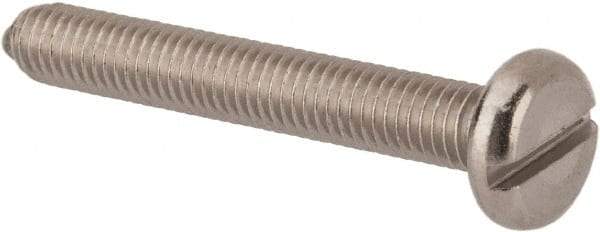 Value Collection - M5x0.80 Metric Coarse, 35mm Length Under Head Slotted Drive Machine Screw - Pan Head, Grade 316 & A4 Stainless Steel, Uncoated, Without Washer - Industrial Tool & Supply
