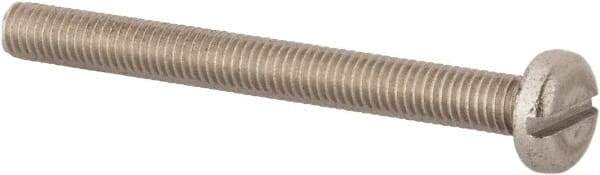 Value Collection - M5x0.80 Metric Coarse, 50mm Length Under Head Slotted Drive Machine Screw - Pan Head, Grade 316 & A4 Stainless Steel, Uncoated, Without Washer - Industrial Tool & Supply