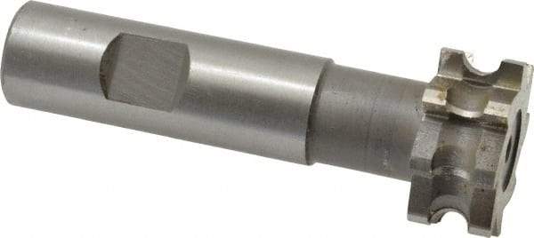 Whitney Tool Co. - 1/8" Radius, 1/4" Circle Diam, 1-1/4" Cutter Diam, 9/16" Cutting Width, Shank Connection, Concave Radius Cutter - 3/4" Shank Diam, 3-1/2" OAL, High Speed Steel, Uncoated, Profile Ground, 8 Teeth, Weldon Flat - Industrial Tool & Supply