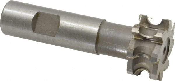 Whitney Tool Co. - 5/32" Radius, 5/16" Circle Diam, 1-5/16" Cutter Diam, 5/8" Cutting Width, Shank Connection, Concave Radius Cutter - 3/4" Shank Diam, 3-1/2" OAL, High Speed Steel, Uncoated, Profile Ground, 8 Teeth, Weldon Flat - Industrial Tool & Supply