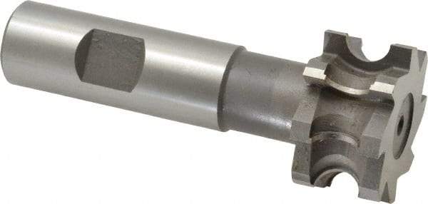 Whitney Tool Co. - 3/16" Radius, 3/8" Circle Diam, 1-3/8" Cutter Diam, 3/4" Cutting Width, Shank Connection, Concave Radius Cutter - 3/4" Shank Diam, 3-1/2" OAL, High Speed Steel, Uncoated, Profile Ground, 8 Teeth, Weldon Flat - Industrial Tool & Supply