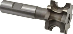 Whitney Tool Co. - 5/16" Radius, 5/8" Circle Diam, 1-3/4" Cutter Diam, 1-1/8" Cutting Width, Shank Connection, Concave Radius Cutter - 3/4" Shank Diam, 4" OAL, High Speed Steel, Uncoated, Profile Ground, 8 Teeth, Weldon Flat - Industrial Tool & Supply