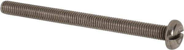 Value Collection - M5x0.80 Metric Coarse, 65mm Length Under Head Slotted Drive Machine Screw - Pan Head, Grade 316 & A4 Stainless Steel, Uncoated, Without Washer - Industrial Tool & Supply