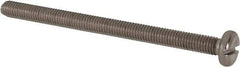 Value Collection - M5x0.80 Metric Coarse, 70mm Length Under Head Slotted Drive Machine Screw - Pan Head, Grade 316 & A4 Stainless Steel, Uncoated, Without Washer - Industrial Tool & Supply