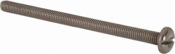 Value Collection - M5x0.80 Metric Coarse, 75mm Length Under Head Slotted Drive Machine Screw - Pan Head, Grade 316 & A4 Stainless Steel, Uncoated, Without Washer - Industrial Tool & Supply
