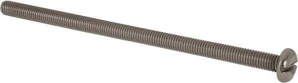 Value Collection - M5x0.80 Metric Coarse, 100mm Length Under Head Slotted Drive Machine Screw - Pan Head, Grade 316 & A4 Stainless Steel, Uncoated, Without Washer - Industrial Tool & Supply