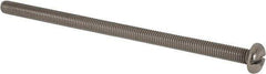 Value Collection - M5x0.80 Metric Coarse, 100mm Length Under Head Slotted Drive Machine Screw - Pan Head, Grade 316 & A4 Stainless Steel, Uncoated, Without Washer - Industrial Tool & Supply