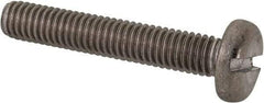Value Collection - M6x1.00 Metric Coarse, 35mm Length Under Head Slotted Drive Machine Screw - Pan Head, Grade 316 & A4 Stainless Steel, Uncoated, Without Washer - Industrial Tool & Supply