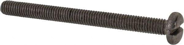 Value Collection - M6x1.00 Metric Coarse, 70mm Length Under Head Slotted Drive Machine Screw - Pan Head, Grade 316 & A4 Stainless Steel, Uncoated, Without Washer - Industrial Tool & Supply