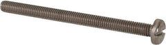 Value Collection - M6x1.00, 80mm Length Under Head Slotted Drive Machine Screw - Pan Head, Grade 316 & A4 Stainless Steel, Uncoated, Without Washer - Industrial Tool & Supply