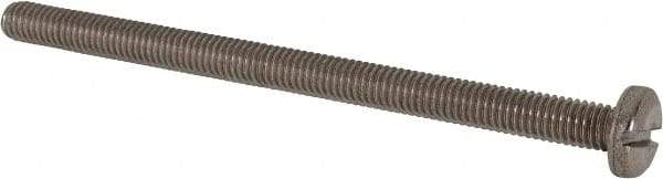 Value Collection - M6x1.00 Metric Coarse, 90mm Length Under Head Slotted Drive Machine Screw - Pan Head, Grade 316 & A4 Stainless Steel, Uncoated, Without Washer - Industrial Tool & Supply