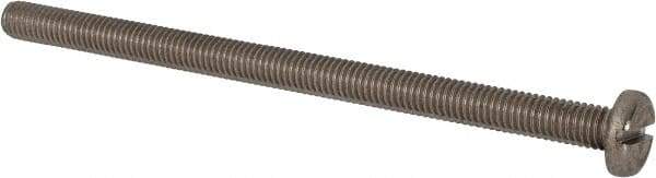 Value Collection - M6x1.00 Metric Coarse, 100mm Length Under Head Slotted Drive Machine Screw - Pan Head, Grade 316 & A4 Stainless Steel, Uncoated, Without Washer - Industrial Tool & Supply