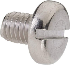 Value Collection - M8x1.25, 10mm Length Under Head Slotted Drive Machine Screw - Pan Head, Grade 316 & A4 Stainless Steel, Uncoated, Without Washer - Industrial Tool & Supply