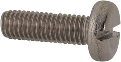 Value Collection - M8x1.25 Metric Coarse, 25mm Length Under Head Slotted Drive Machine Screw - Pan Head, Grade 316 & A4 Stainless Steel, Uncoated, Without Washer - Industrial Tool & Supply