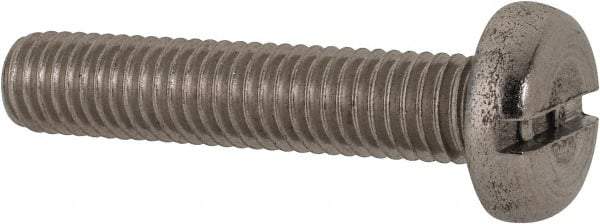 Value Collection - M8x1.25 Metric Coarse, 40mm Length Under Head Slotted Drive Machine Screw - Pan Head, Grade 316 & A4 Stainless Steel, Uncoated, Without Washer - Industrial Tool & Supply