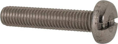 Value Collection - M8x1.25 Metric Coarse, 40mm Length Under Head Slotted Drive Machine Screw - Pan Head, Grade 316 & A4 Stainless Steel, Uncoated, Without Washer - Industrial Tool & Supply