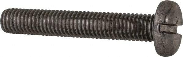 Value Collection - M8x1.25, 50mm Length Under Head Slotted Drive Machine Screw - Pan Head, Grade 316 & A4 Stainless Steel, Uncoated, Without Washer - Industrial Tool & Supply