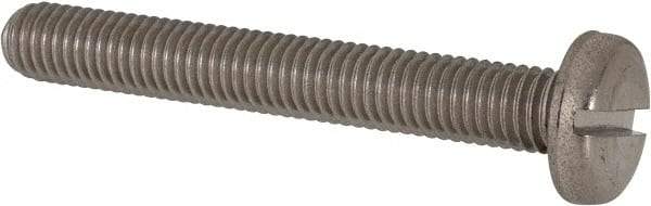 Value Collection - M8x1.25, 60mm Length Under Head Slotted Drive Machine Screw - Pan Head, Grade 316 & A4 Stainless Steel, Uncoated, Without Washer - Industrial Tool & Supply