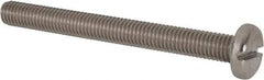 Value Collection - M8x1.25 Metric Coarse, 80mm Length Under Head Slotted Drive Machine Screw - Pan Head, Grade 316 & A4 Stainless Steel, Uncoated, Without Washer - Industrial Tool & Supply