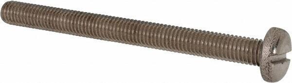 Value Collection - M8x1.25 Metric Coarse, 90mm Length Under Head Slotted Drive Machine Screw - Pan Head, Grade 316 & A4 Stainless Steel, Uncoated, Without Washer - Industrial Tool & Supply