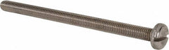 Value Collection - M8x1.25 Metric Coarse, 120mm Length Under Head Slotted Drive Machine Screw - Pan Head, Grade 316 & A4 Stainless Steel, Uncoated, Without Washer - Industrial Tool & Supply
