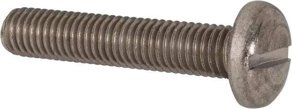 Value Collection - M10x1.50 Metric Coarse, 50mm Length Under Head Slotted Drive Machine Screw - Pan Head, Grade 316 & A4 Stainless Steel, Uncoated, Without Washer - Industrial Tool & Supply
