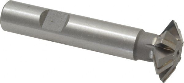 Whitney Tool Co. - 1° 1" Cut Diam, 5/16" Cut Width, 1/2" Shank, Carbide-Tipped Double-Angle Cutter - Industrial Tool & Supply