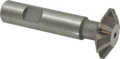 Whitney Tool Co. - 1-3/8° 1-3/8" Cut Diam, 7/16" Cut Width, 5/8" Shank, Carbide-Tipped Double-Angle Cutter - Industrial Tool & Supply