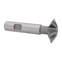 Whitney Tool Co. - 1-1/2° 1-1/2" Cut Diam, 1/2" Cut Width, 5/8" Shank, Carbide-Tipped Double-Angle Cutter - Industrial Tool & Supply