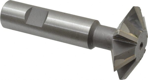 Whitney Tool Co. - 1-7/8° 1-7/8" Cut Diam, 5/8" Cut Width, 3/4" Shank, Carbide-Tipped Double-Angle Cutter - Industrial Tool & Supply