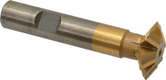 Whitney Tool Co. - 1° 1" Cut Diam, 5/16" Cut Width, 1/2" Shank, Carbide-Tipped Double-Angle Cutter - Industrial Tool & Supply