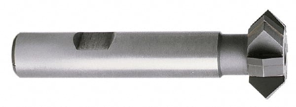Whitney Tool Co. - 1-3/8° 1-3/8" Cut Diam, 7/16" Cut Width, 5/8" Shank, Carbide-Tipped Double-Angle Cutter - Industrial Tool & Supply