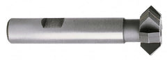 Whitney Tool Co. - 2-1/4° 2-1/4" Cut Diam, 3/4" Cut Width, 7/8" Shank, Carbide-Tipped Double-Angle Cutter - Industrial Tool & Supply