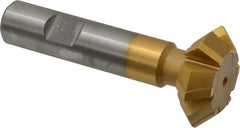 Whitney Tool Co. - 1-3/8° 1-3/8" Cut Diam, 1/2" Cut Width, 5/8" Shank, Carbide-Tipped Double-Angle Cutter - Industrial Tool & Supply