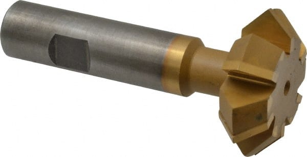 Whitney Tool Co. - 1-7/8° 1-7/8" Cut Diam, 5/8" Cut Width, 3/4" Shank, Carbide-Tipped Double-Angle Cutter - Industrial Tool & Supply