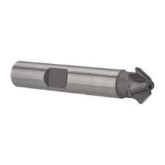 Whitney Tool Co. - 1/2" Diam x 1/8" Width of Cut, 45° Included Angle, Shank Connection, Carbide Tipped Single Angle Cutter - 3/8" Shank Diam, 2-1/8" Overall Length, Right Hand Cut, Uncoated - Industrial Tool & Supply