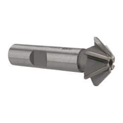 Whitney Tool Co. - 1" Diam x 5/16" Width of Cut, 45° Included Angle, Shank Connection, Carbide Tipped Single Angle Cutter - 1/2" Shank Diam, 2-1/2" Overall Length, Right Hand Cut, Uncoated - Industrial Tool & Supply