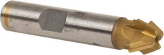 Whitney Tool Co. - 1/2" Diam x 7/32" Width of Cut, 60° Included Angle, Shank Connection, Carbide Tipped Single Angle Cutter - 3/8" Shank Diam, 2-1/8" Overall Length, Right Hand Cut, TiN Coated - Industrial Tool & Supply