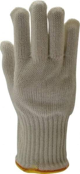 Whizard - Size S (7), ANSI Cut Lvl 5, Kevlar/Spectra/Stainless Steel Cut Resistant Gloves - Knit Wrist, White, Ambidextrous - Industrial Tool & Supply