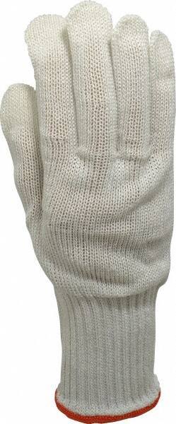 Whizard - Size XL (10), ANSI Cut Lvl 5, HPPE Fiber/Stainless Steel Cut Resistant Gloves - Knit Wrist, White, Ambidextrous - Industrial Tool & Supply