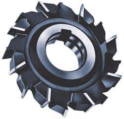 Made in USA - 6" Diam x 1" Width of Cut, 24 Teeth, High Speed Steel Side Milling Cutter - Staggered Teeth, TiN Coated - Industrial Tool & Supply